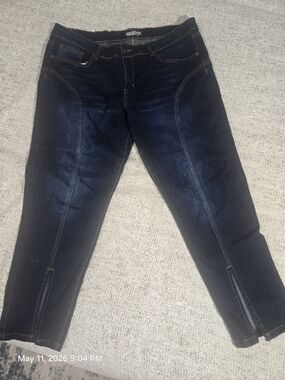 Pink Label Dark Jeans With Ankle Slit